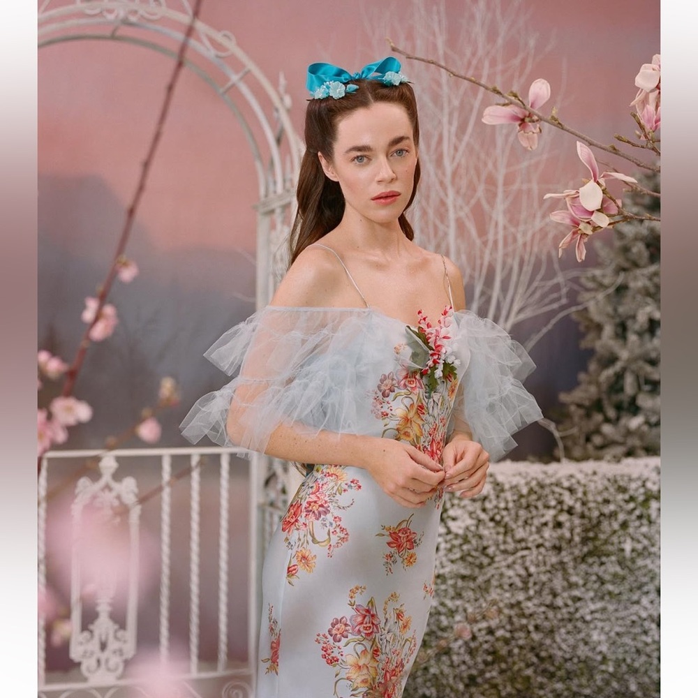 RODARTE floral silk and tulle dress